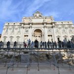 Romeu0027s Trevi Fountain unveils tourist catwalk during cleaning