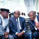 Pirates boss Irvin Khoza presents Chiefs chairman with R2 million