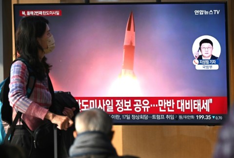 North Korea fires short-range ballistic missiles before Trump return