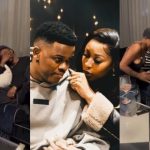 DJ Zinhle kneels to serve Murdah Bongz a meal ahead of Valentine’s Day (Video)