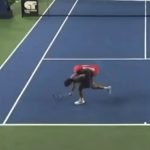 Tennis player launches X-rated tirade and smashes racket during mega meltdown