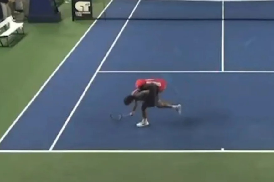 Tennis player launches X-rated tirade and smashes racket during mega meltdown