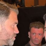 ‘You are snaky’ – Eddie Hearn and Ben Shalom get into tense backstage argument after Chris Eubank Jr eggs Conor Benn