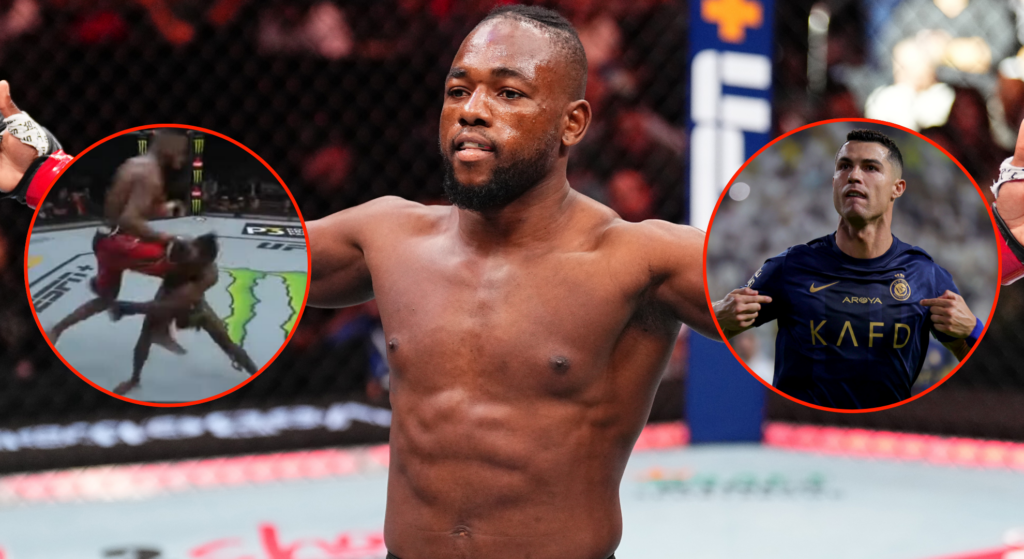 Manel Kape earned his first UFC win with a devastating flying knee before hitting Cristiano Ronaldo’s iconic celebration