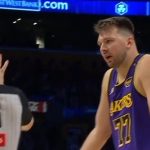 Lakers’ Doncic shows frustration to baseline official, gets T’d up