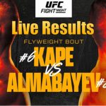 UFC Vegas 103: Kape vs. Almabayev live results