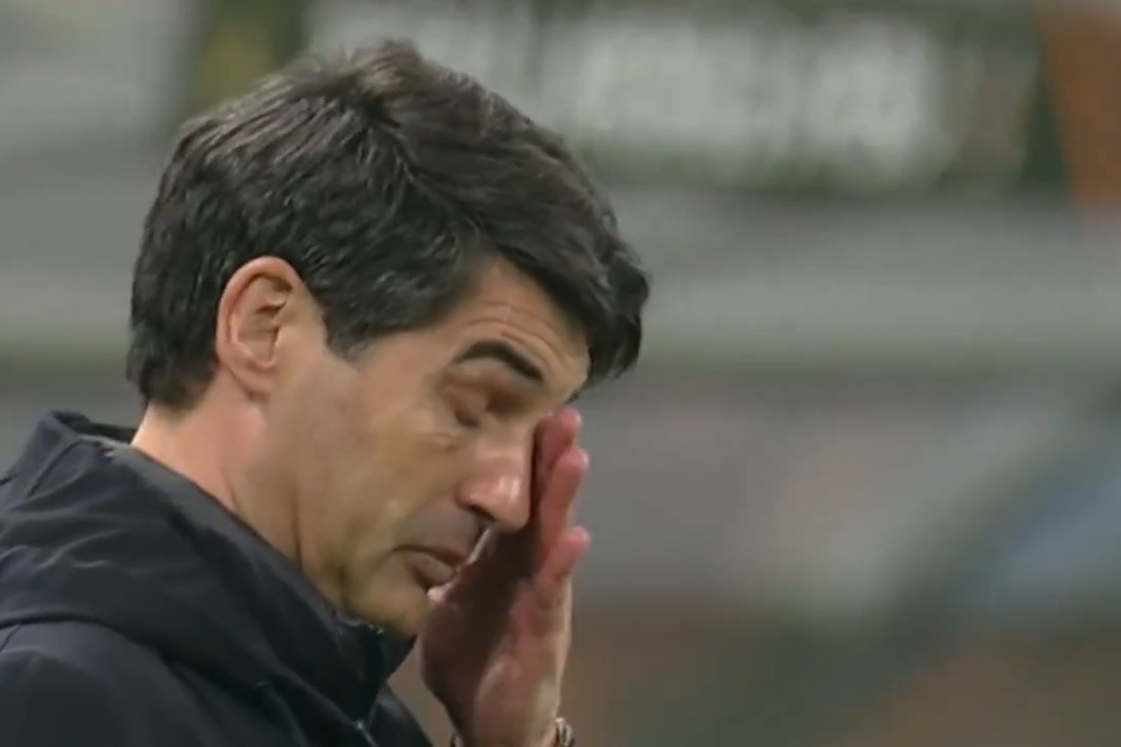 Lyon boss Paulo Fonseca breaks down in tears as players hug him after massive ban