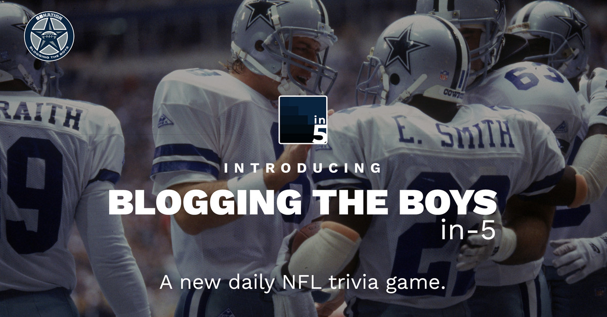 Can you guess this Cowboys wide receiver in today’s in-5 trivia game?