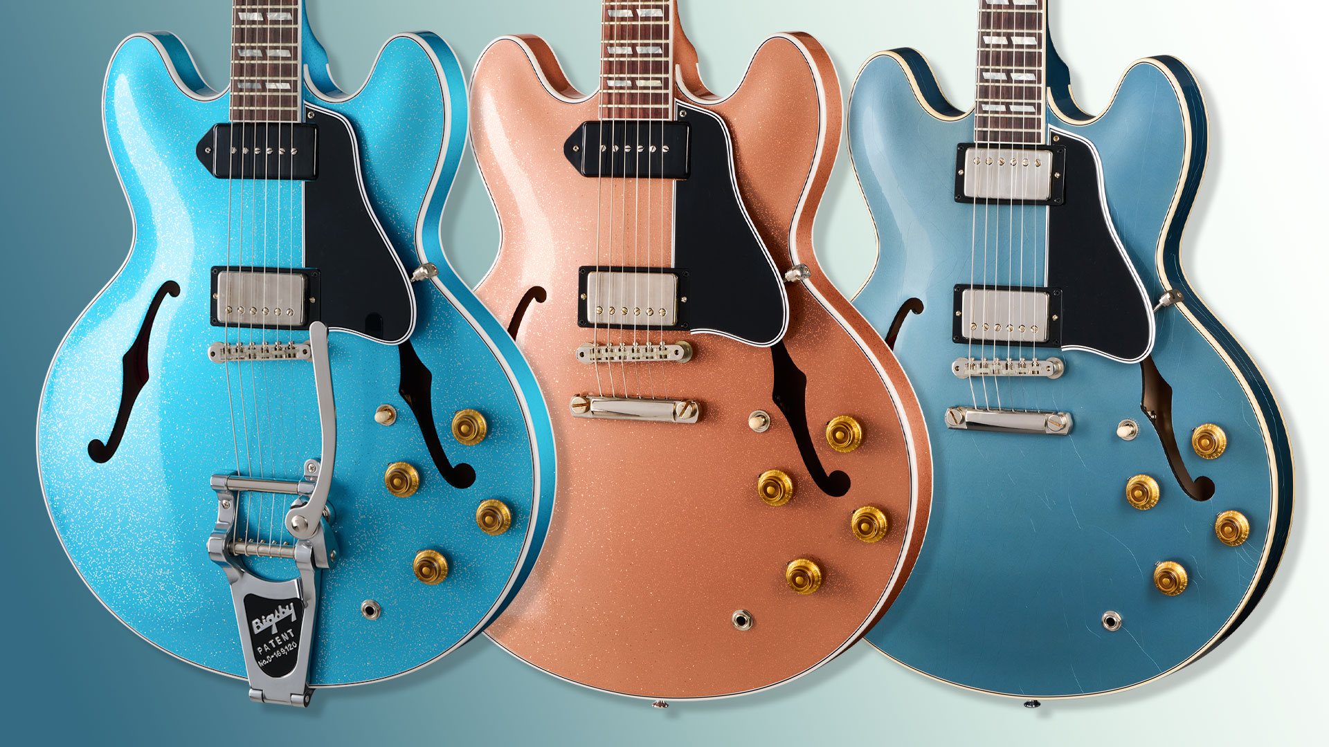 “A rare bird with unique details”: Gibson Custom’s 1964 ES-345 Select models offer ‘woulda, coulda’ mods and lavish Mist finishes on a vintage-style hollow-body build