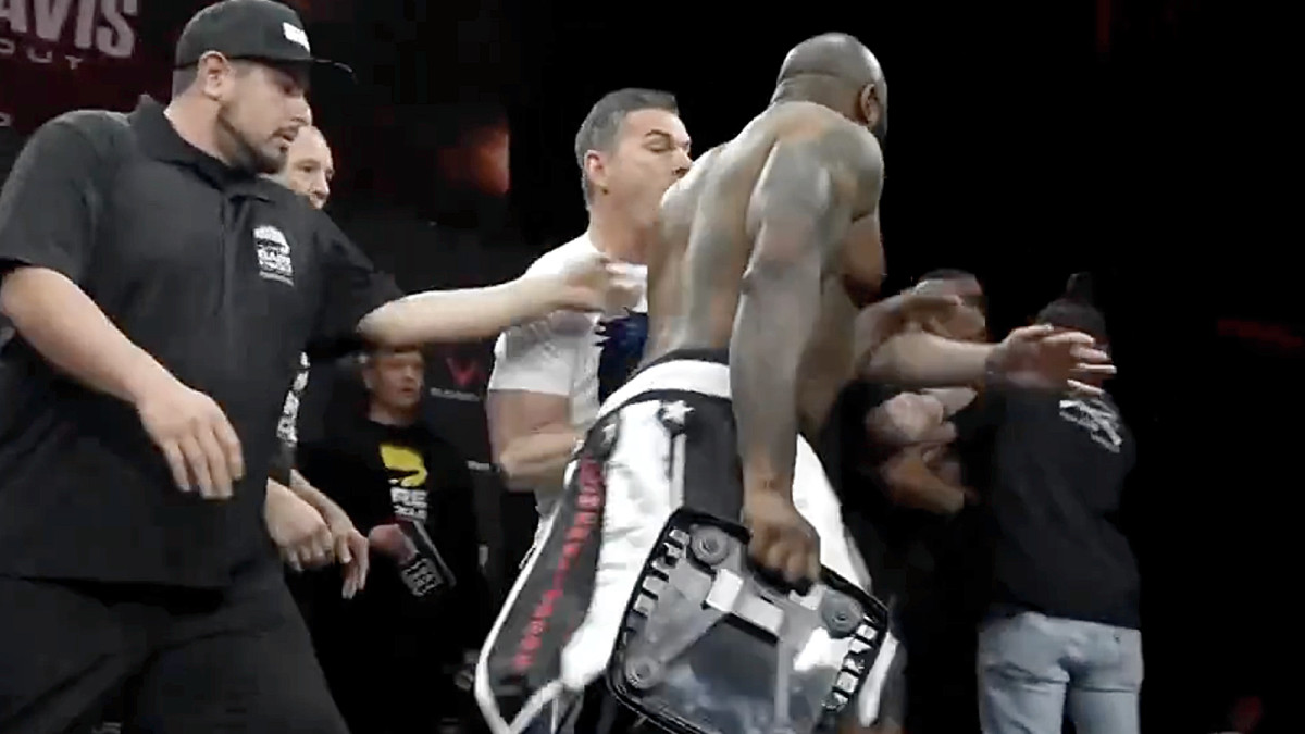 Fighter tries to use scale as weapon at BKFC weigh-in | Video