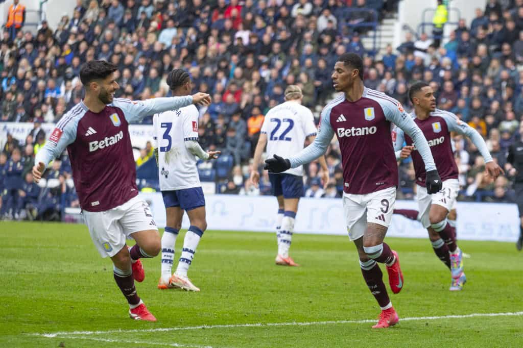 Rashford double fires Villa into FA Cup semis